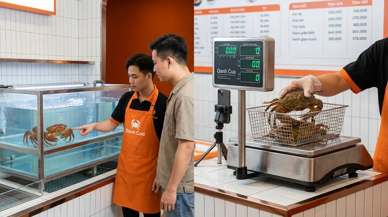 Tiêu chí chọn quán đáng tin & Quy trình 5 bước minh bạch tại Oanh Cua