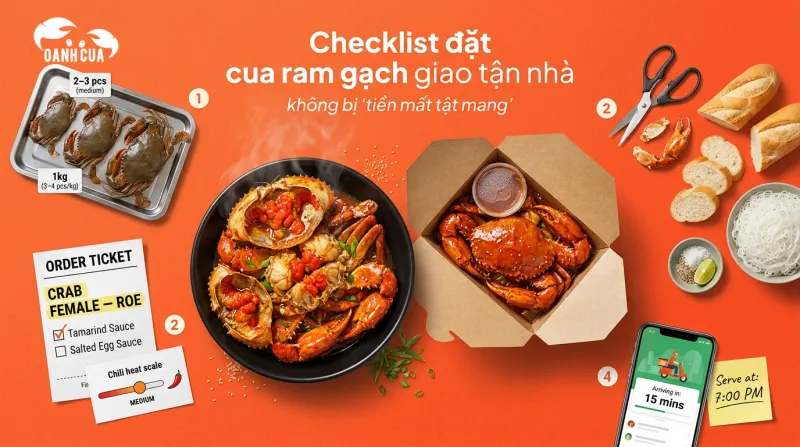Checklist đặt cua ram gạch giao tận nhà không bị 