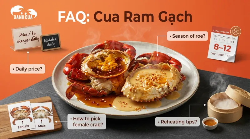 Giải đáp thắc mắc thường gặp (FAQ) về cua ram gạch