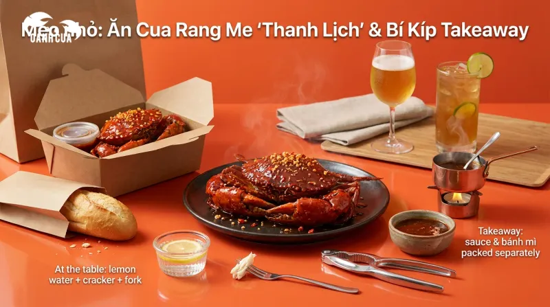 Mẹo nhỏ: Ăn cua rang me sao cho