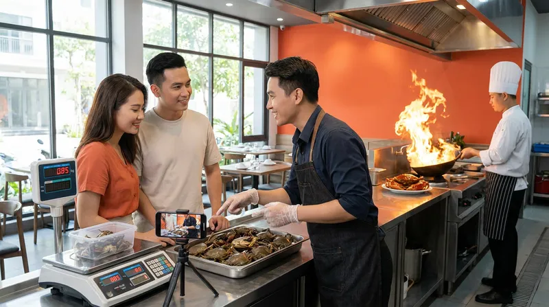 Đến Oanh Cua - Mua cua thịt nhỏ minh bạch, an tâm