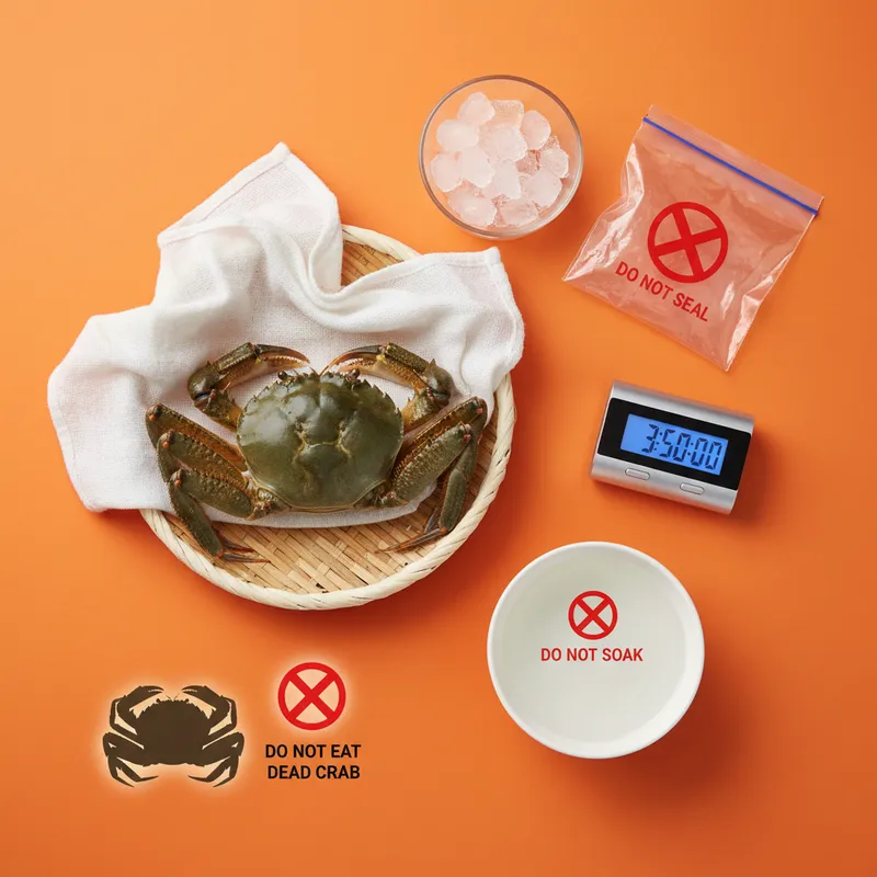Hướng dẫn bảo quản cua sống tại nhà và cảnh báo an toàn