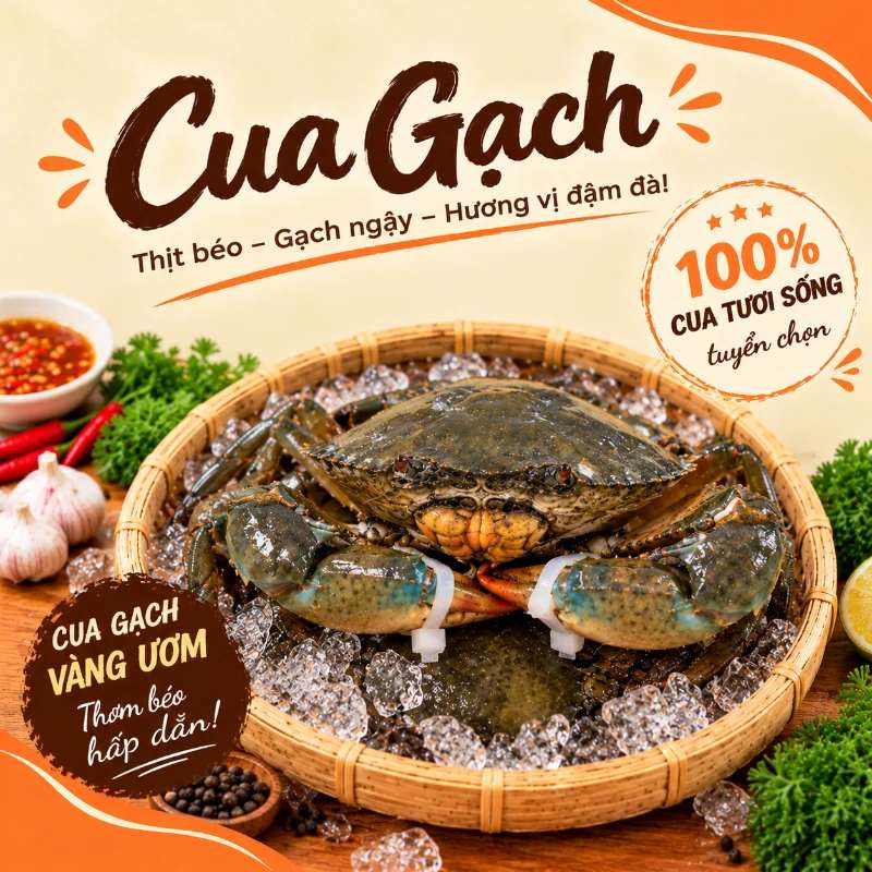Cua Gạch Lớn (Size 2 Con/Kg)